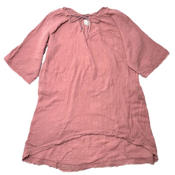 9 Seed Joshua Tree Kaftan Coverup Gauze Short Sleeve Sz S Dusty Pink Mauve Beach - Picture 1 of 11